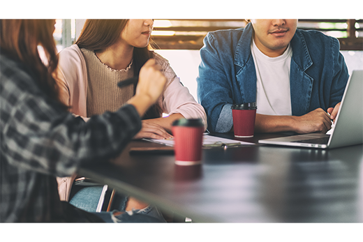 Family having a discussion